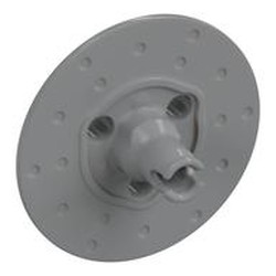 LEGO part  DESIGN ELEMENT, W/ 4.85 HOLE in Medium Stone Grey/ Light Bluish Gray