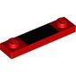 Plate Special 1 x 4 with 2 Studs with Solid Black Print