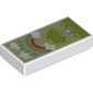 Tile 1 x 2 with Tree, Rainbow, and 'HAPPY' Print