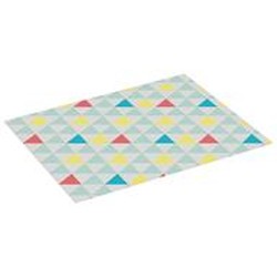 Duplo Blanket 5 x 6, Plush with Triangles Print