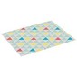 Duplo Blanket 5 x 6, Plush with Triangles Print