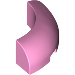 LEGO part 65617 1/4 ARCH BRICK 3X3, W/ CUTOUT, NO. 1 in Light Purple/ Bright Pink