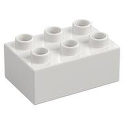 LEGO part  BRICK 2X3 in White