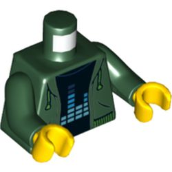 LEGO part MINI UPPER PART, NO. 5038 in Earth Green/ Dark Green