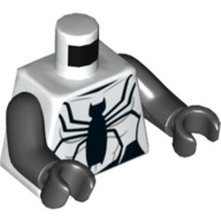 Torso Muscles with Large Black Spider Print, Black Arms and Hands