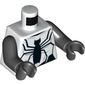 Torso Muscles with Large Black Spider Print, Black Arms and Hands