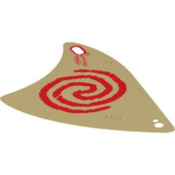Sail, Triangular, with Red Spiral