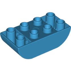 LEGO part BRICK 2X4 W. INV. BOWS in Dark Azure