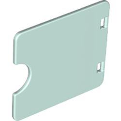 LEGO part INSERT 3X4, W/ CUT OUT, NO. 1 in Aqua/ Light Aqua