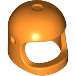 LEGO part MINI HELMET, NO. 243 in Bright Orange/ Orange