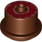 Duplo Food 2 x 2 Round Cake with Stud on Top, Strawberry Print