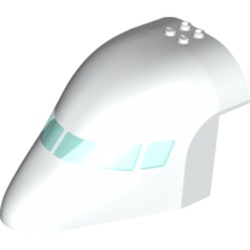 LEGO PART 67241 Aircraft Fuselage Curved Forward 8 x 12 x 6 Top