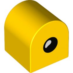 LEGO part DUPLO BRICK 2X2X2, R=15, NO. 15 in Bright Yellow/ Yellow