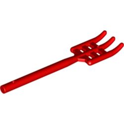 LEGO part 10095345 PITCHFORK in Bright Red/ Red