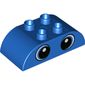 Duplo Brick 2 x 4 Curved Top with Two Eyes Print