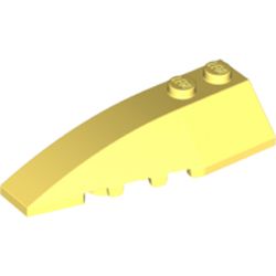 LEGO part 10041748 LEFT SHELL 2X6 W/BOW/ANGLE in Cool Yellow/ Bright Light Yellow