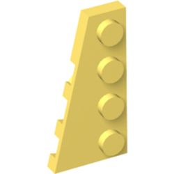 LEGO part 10041770 LEFT PLATE 2X4 W/ANGLE in Cool Yellow/ Bright Light Yellow