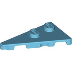 LEGO part 65429 LEFT PLATE 2X4, DEG. 27 in Medium Azure
