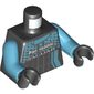 Torso Racing Jacket, 'Panasonic Jaguar' Print, Medium Azure Arms, Black Hands