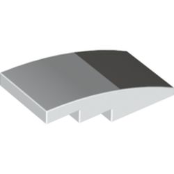Slope Curved 4 x 2 No Studs with Light Bluish Grey Square print