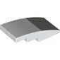 Slope Curved 4 x 2 No Studs with Light Bluish Grey Square print