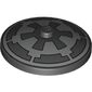 Dish 4 x 4 Inverted [Radar] with Dark Bluish Grey Pattern print