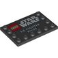 Plate Special 4 x 6 with Studs on 3 Edges with 'LEGO STAR WARS TIE FIGHTER PILOT' print