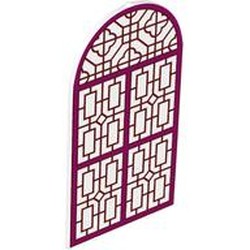 Glass for Frame 1 x 6 x 7 with Bow with Dark Red/Gold Pattern print