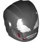 Helmet with Armor Plates and Ear Protectors with White Eyes, Sharp Teeth (Venom)