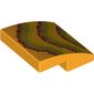 Slope Curved 2 x 2 x 2/3 with Dark Tan/Dark Red Ruffles (Dragon) print