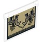 Glass for Window 1 x 4 x 3 - Opening with 2 Chinese Horsemen on Horse, Spears, Dark Tan Background