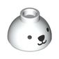 Brick Round 1.5 x 1.5 Dome Top with Bear Face Print