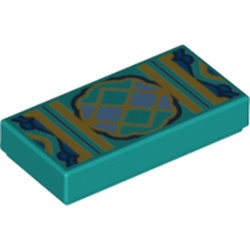 Tile 1 x 2 with Chinese Geometric Print