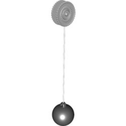 Duplo Winch Drum Narrow Ridged with String and Wrecking Ball