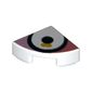 Tile Round 1 x 1 Quarter with Black Line, White Field, Black Dot print