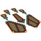 Flags and Skirts with Red/Dark Turquoise print [Complete Set]