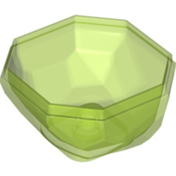 LEGO part 10028696 ROCK 4X4X1 2/3 LOWER PART in Transparent Bright Green/ Trans-Bright Green