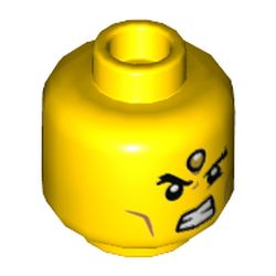 LEGO part 3626cpr3715 MINI HEAD, NO. 3715 in Bright Yellow/ Yellow
