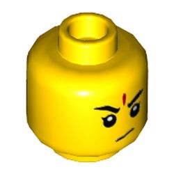 LEGO part 3626cpr3717 MINI HEAD, NO. 3717 in Bright Yellow/ Yellow