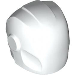LEGO part 28631 Minifig Helmet with Armor Plates and Ear Protectors [PLAIN] in White