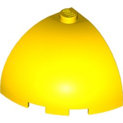 LEGO part 88293 Brick Round Corner 3 x 3 x 2 Dome Top in Bright Yellow/ Yellow