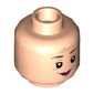 Minifig Head Dolores Umbridge, Brown Eyebrows, Magenta Lips Print