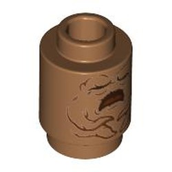 Brick Round 1 x 1 Open Stud with Mandrake Root Print