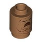 Brick Round 1 x 1 Open Stud with Mandrake Root Print