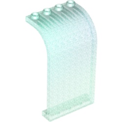 LEGO part 10035251 WALL ELEMENT W. CURVE 3X4X6 in Transparent Blue with Opalescence/ Satin Trans-Light Blue