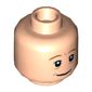 Minifig Head Arthur Weasley, Dark Orange Eyebrows, Cheek Lines, Smile / Frown Print