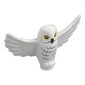 Animal, Bird, Owl Small with Open Wings, Angular Features with Yellow Eyes and Light Bluish Gray Rippled Chest Feathers Print