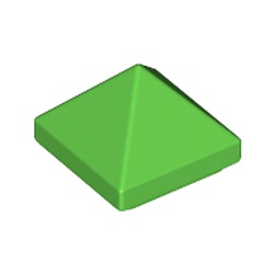 LEGO part 35344 Slope 45° 1 x 1 x 2/3 Quadruple Convex in Bright Green