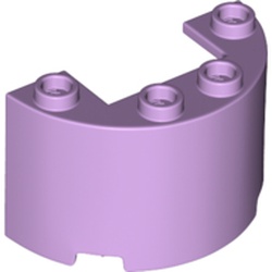 LEGO part 10035402 WALL 1/2 CIRCLE, 2X4X2 W/ CUTOUT in Lavender