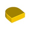 Yellow Tile Round 1 x 1 Half Circle